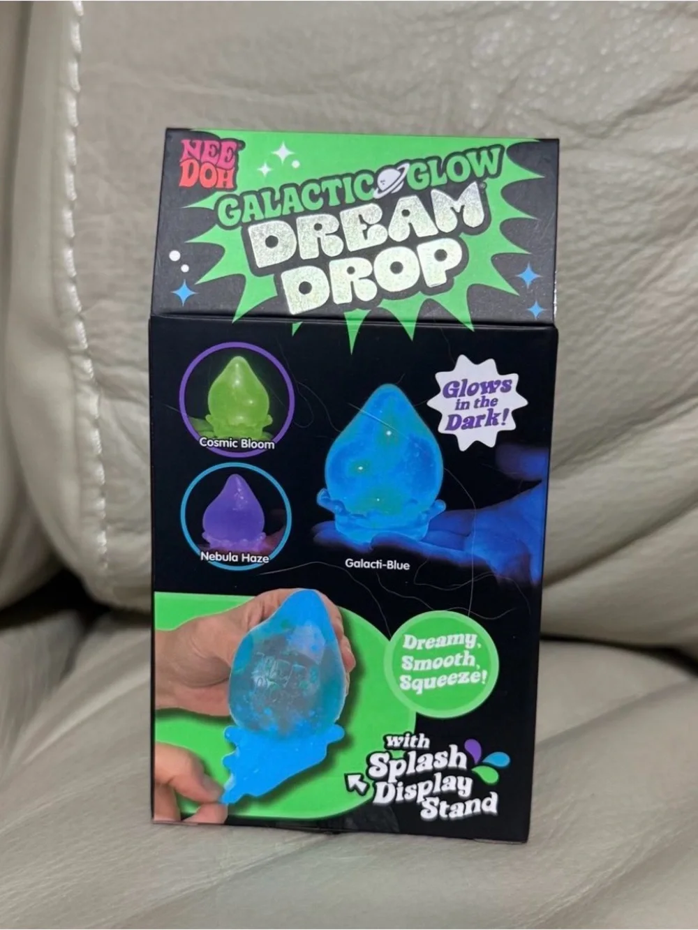Needoh Galactic Glow Dream Drop Green Cosmic Bloom Authentic Glow in The Dark